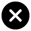 x in a circle icon