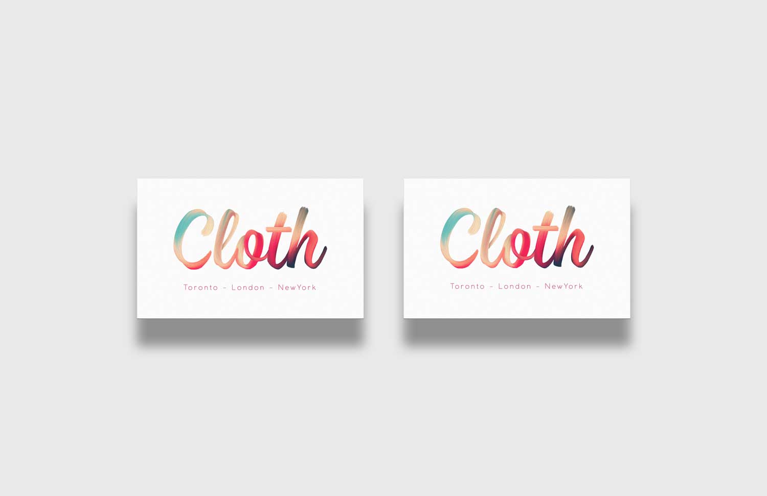Cloth clothing logo business card mockup
